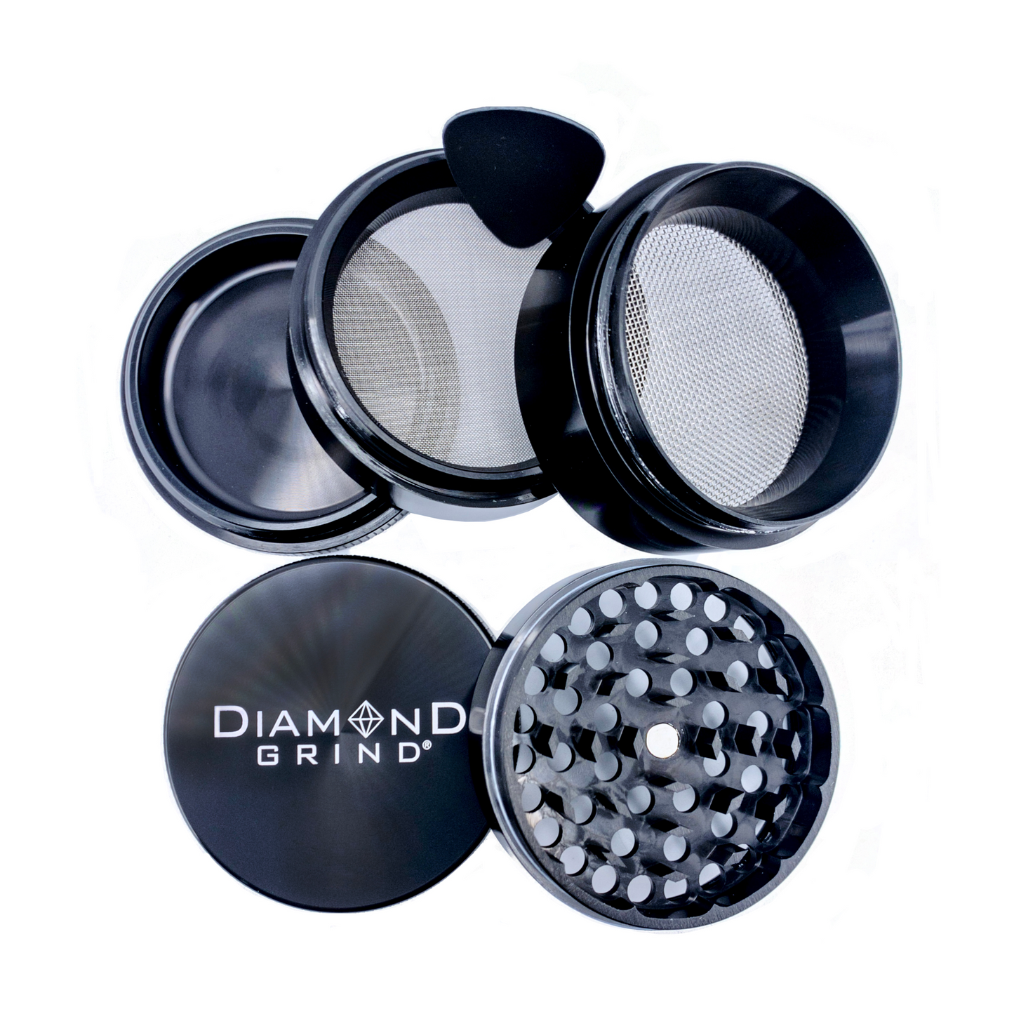 Diamond Grind 5-Piece Herb Grinder – Dual Screen for Ultimate Filtration