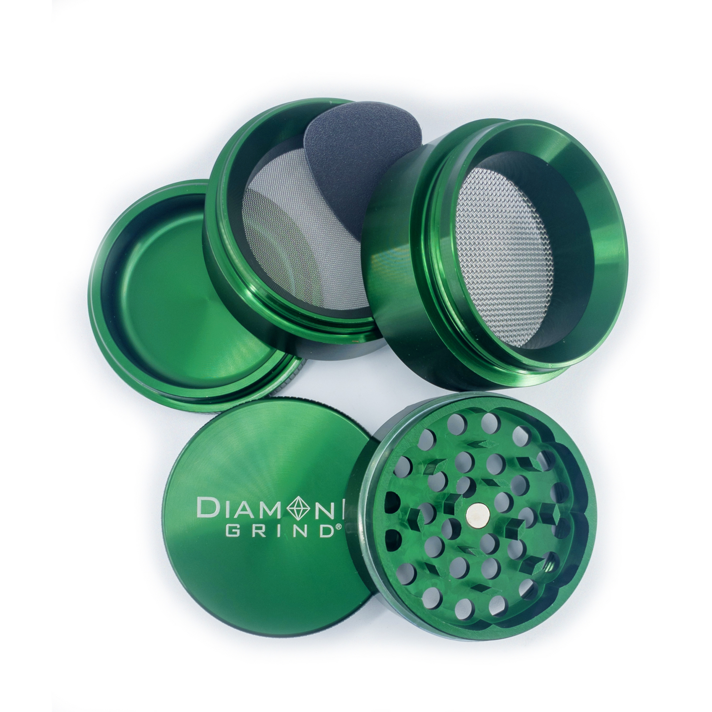 Diamond Grind 5-Piece Herb Grinder – Dual Screen for Ultimate Filtration