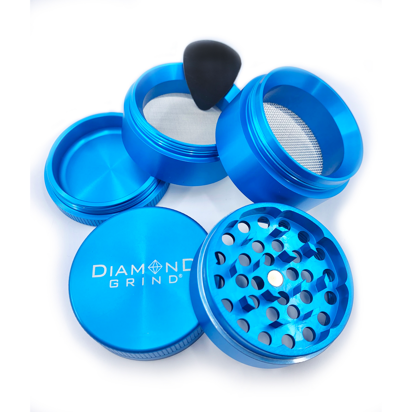 Diamond Grind 5-Piece Herb Grinder – Dual Screen for Ultimate Filtration