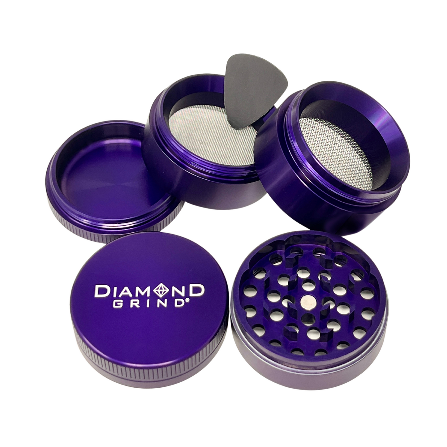 Diamond Grind 5-Piece Herb Grinder – Dual Screen for Ultimate Filtration