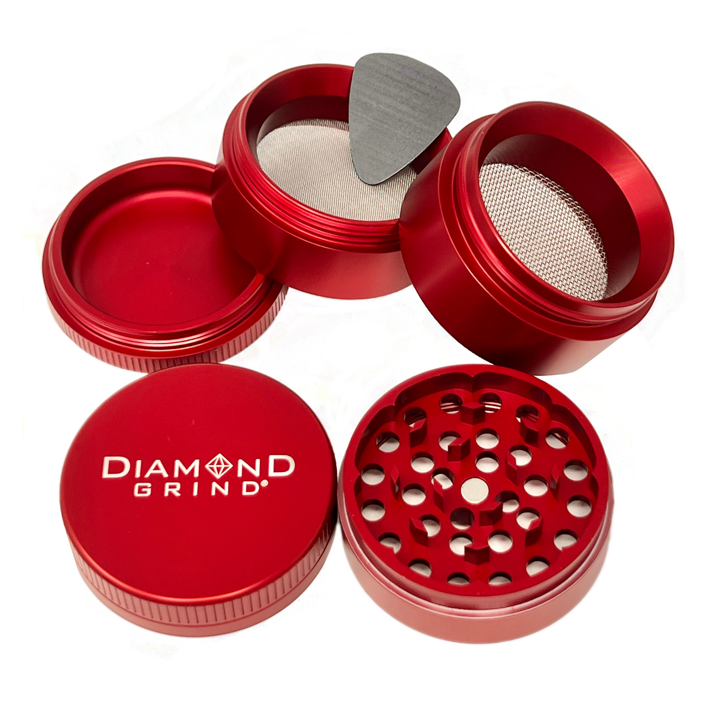 Diamond Grind 5-Piece Herb Grinder – Dual Screen for Ultimate Filtration