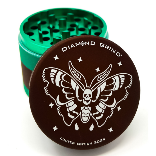 Death Moth Limited Edition 4-Piece Herb Grinder by Diamond Grind