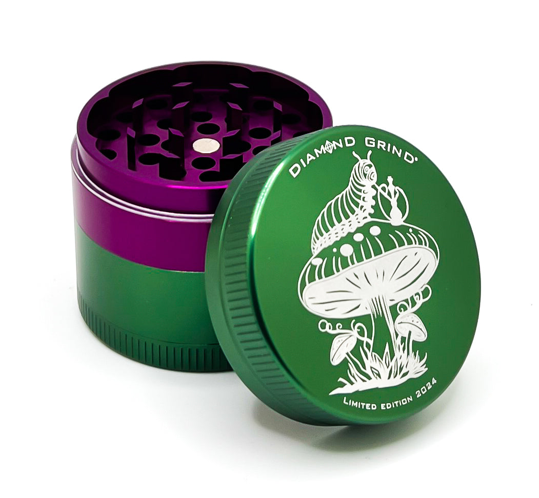 Caterpillar Mushroom Limited Edition 4-Piece Herb Grinder by Diamond Grind