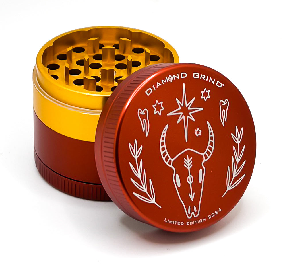 Cow Skull Limited Edition 4-Piece Herb Grinder by Diamond Grind